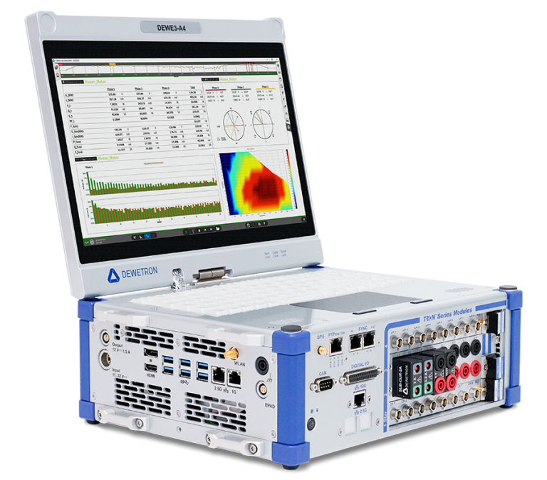 DEWETRON Serie DEWE3-A4 Analizador de Potencia Portátil con hasta 32 entradas