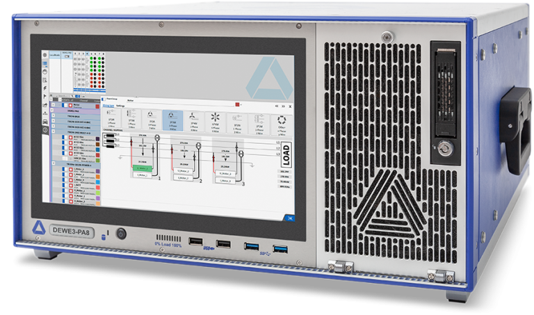 DEWETRON Serie DEWE3-PA8 Analizadores de Potencia de Altas Prestaciones con hasta 16 Fases y 5MHz