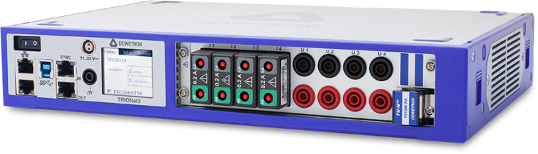 DEWETRON Serie PA-TRIONET3 Analizador de Potencia Compacto de 4 Canales para medidas distribuidas